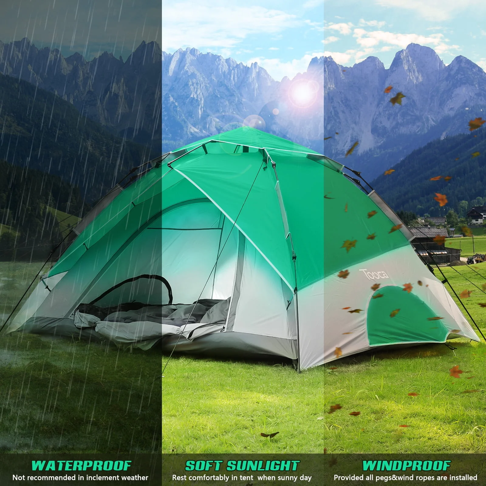 TOOCA 4-Person Camping Tent - Abt Online